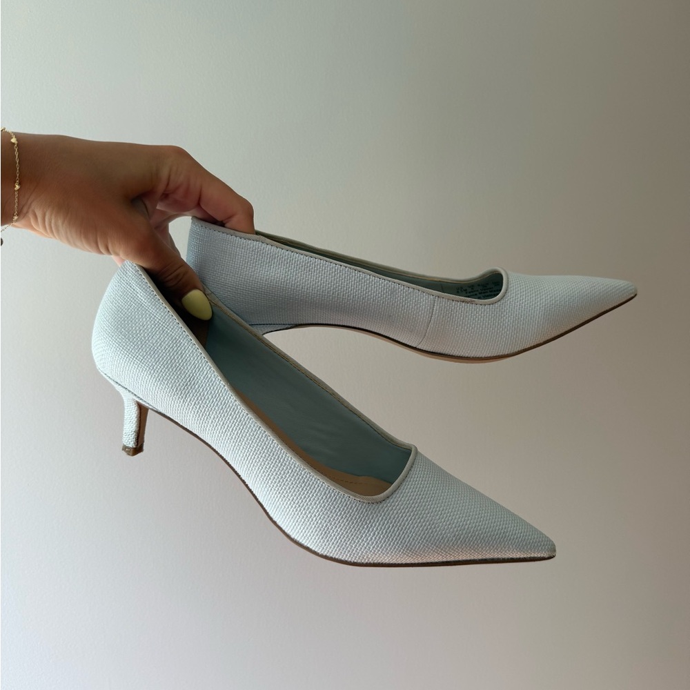 Franco Sarto Light Blue Kitten Heels